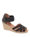 Andre Assous Women's Adin Jute Wedge Sandals In Black