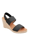 Andre Assous Allison Espadrille Wedge Sandal In Black