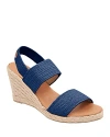 Andre Assous Allison Espadrille Wedge Sandal In Navy