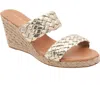 Andre Assous Women's Aria Espadrille Wedge Sandals In Platino In Gold