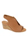 Andre Assous André Assous Belinda Wedge Slingback Sandal In Cognac Woven
