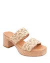 Andre Assous Women's Cairo Platform Sandals In Natural/platino