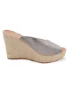 Andre Assous Catarina Espadrille Platform Wedge Sandal In Pewter