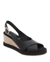Andre Assous André Assous Foxa Sole Motion Slingback Wedge Sandal In Black