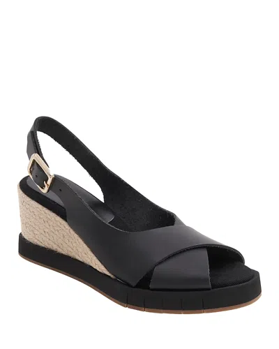 Andre Assous André Assous Foxa Sole Motion Slingback Wedge Sandal In Black