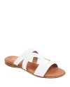 Andre Assous Women's Nailea Slip On Strappy Slide Sandals In White