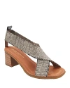 Andre Assous Women's Naira Slip On Crisscross High Heel Sandals In Black/beige
