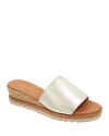 Andre Assous Nessie Platform Wedge Sandal In Platino
