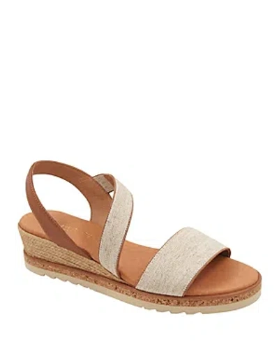 Andre Assous Women's Nevada Slip On Slingback Sandals In Beige Linen