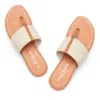 Andre Assous Women's Nice Sandal In Beige Linen In Multi