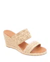 Andre Assous Women's Nolita Raffia Espadrille Wedge Sandals In Natural