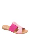 Andre Assous André Assous Noor Raffia Slide Sandal In Fuchsia