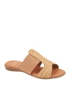 Andre Assous Noor Raffia Slide Sandal In Beige/beige