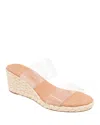 Andre Assous Women's Nori Espadrille Wedge Sandals In Clear/clear