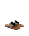 Andre Assous Women's Novalee Sandal In Black/beige In Brown