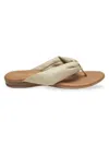 ANDRE ASSOUS WOMEN'S PUFFY LEATHER THONG FLAT SANDALS