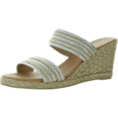 Andre Assous Womens Braided Wedge Sandals In Multi
