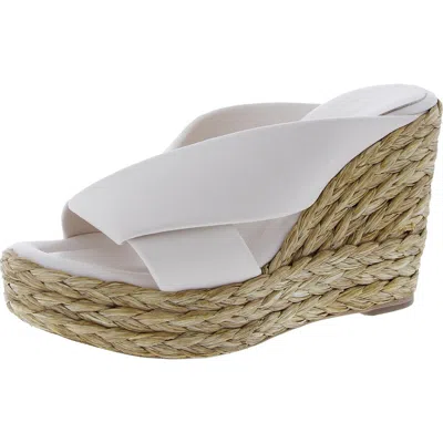 Andre Assous Womens Laceless Leather Wedge Sandals In Purple