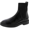 Andre Assous Womens Patent Pull On Chelsea Boots In Black