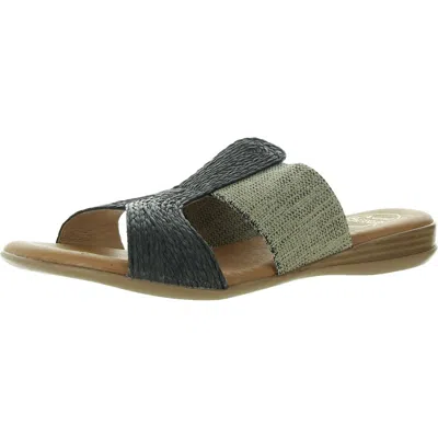 Andre Assous Womens Ribbed Slide Sandals In Multi