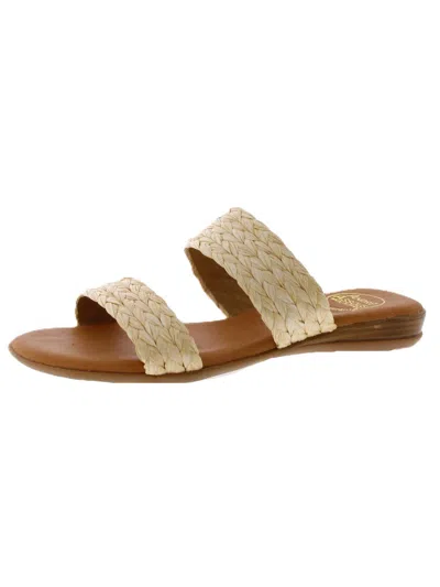 Andre Assous Womens Slip On Espadrille Wedge Sandals In Multi