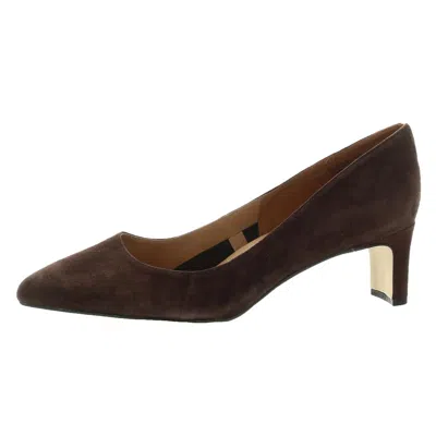 Andre Assous Wynne Womens Solid Leather Kitten Heels In Brown