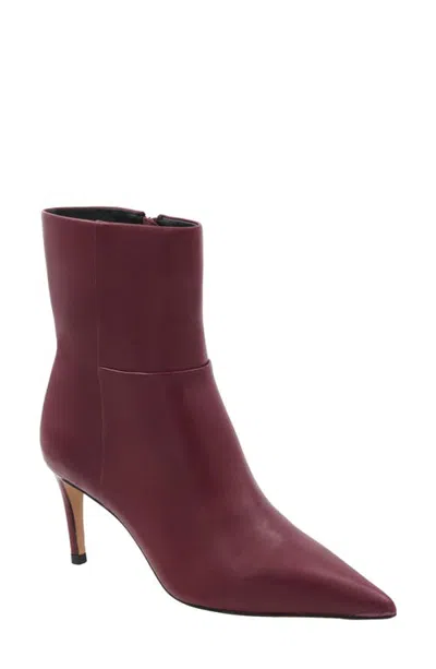 Andre Assous André Assous X Bre Tiesi Bria Pointed Toe Leather Bootie In Red