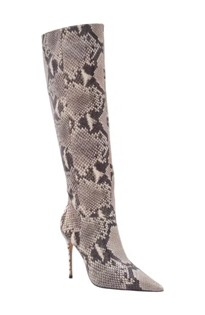 Andre Assous André Assous X Bre Tiesi Imani Leather Knee High Boot In Animal Print