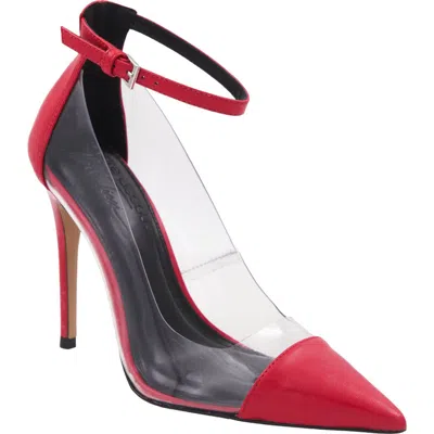 Andre Assous André Assous X Bre Tiesi Isa Ankle Strap Pump In Red