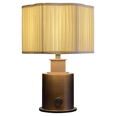 Pre-owned André Fu The Camellia Portable Led Lamp In Glass And Bronze By  Living In Gold
