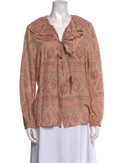 Pre-owned André Laug Vintage 1970's Blouse In Neutral
