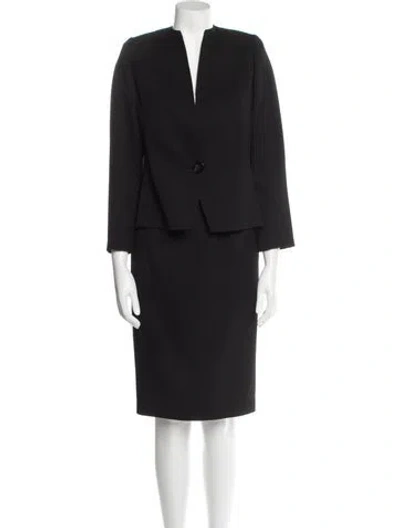 Pre-owned André Laug Vintage 1980's Skirt Suit In Black