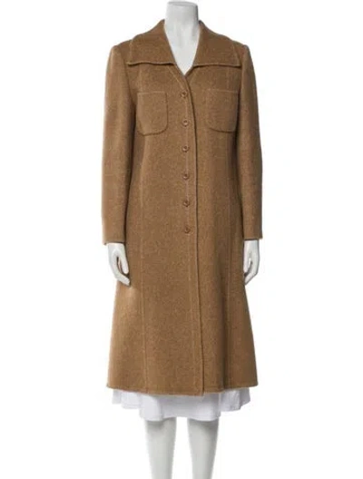 Pre-owned André Laug Wool Coat In Brown