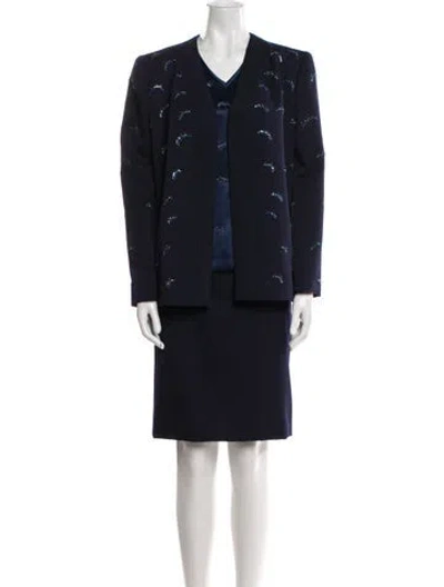 Pre-owned André Laug Wool Sequin Embellishments Set In Black