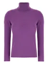 Andrè Maurice Turtleneck Cashmere Sweater In Purple