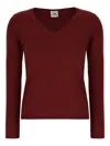 Andrè Maurice V-neck Sweater In Red