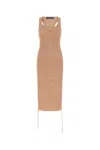 Andrea Adamo Biscuit In Stretch Mesh Dress