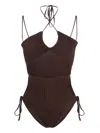 Andrea Adamo Cut-out Knitted Bodysuit