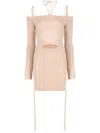 Andrea Adamo Knit Ribbed Mini Dress