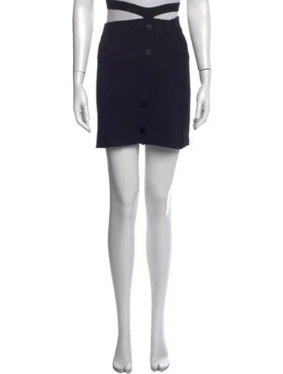 Pre-owned Andrea Adamo Mini Skirt In Blue