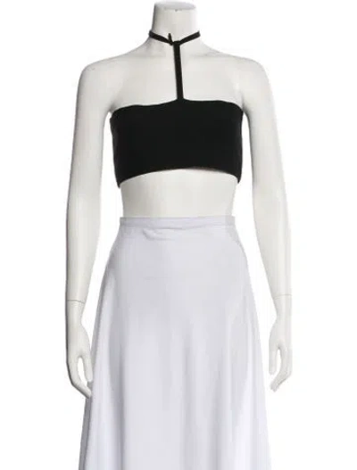 Pre-owned Andrea Adamo Strapless Crop Top In Neutral