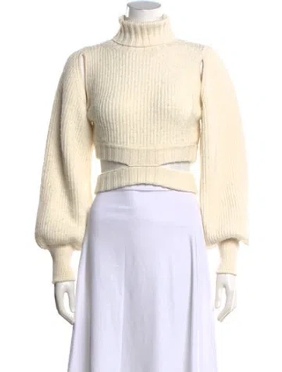 Pre-owned Andrea Adamo Turtleneck Sweater In Neutrals
