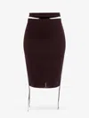 Andrea Adamo Viscose Blend Skirt In Brown