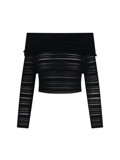 Andrea Adamo Women's Viscose-blend Knit Top In Black