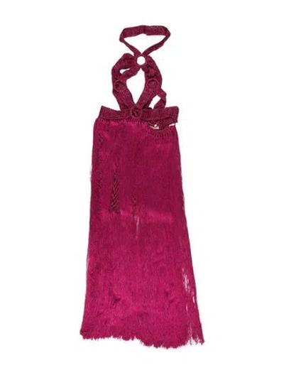 Pre-owned Andrea Almeida Wool Long Dress W/ Tags In Pink