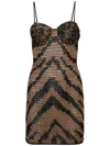 Andrea Almeida Kurzes Zebra Kleid In Nude