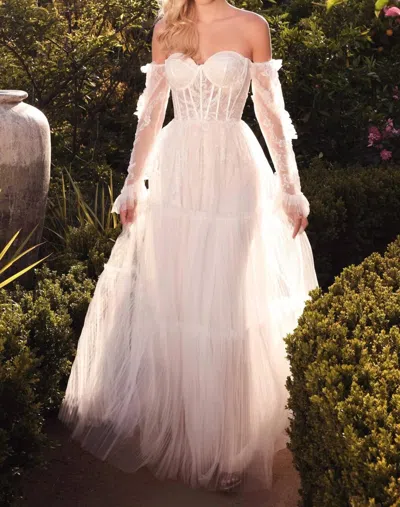Andrea & Leo Couture Sonia Bridal Gown In Off White
