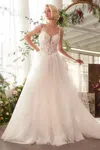 Andrea & Leo Wl029 Long Bridal Ball Gown Applique Wedding Dress In White