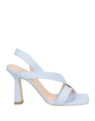 Andrea & Silvia Per Nino Armenise Woman Sandals Lilac Size 8 Leather In Purple