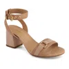 Andrea Ankle Closure Sandals In Beige